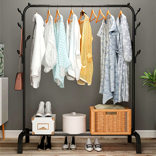 衣帽架置地挂衣架家用卧室内晾晒杆宿舍服装店男女装衣服展示架子