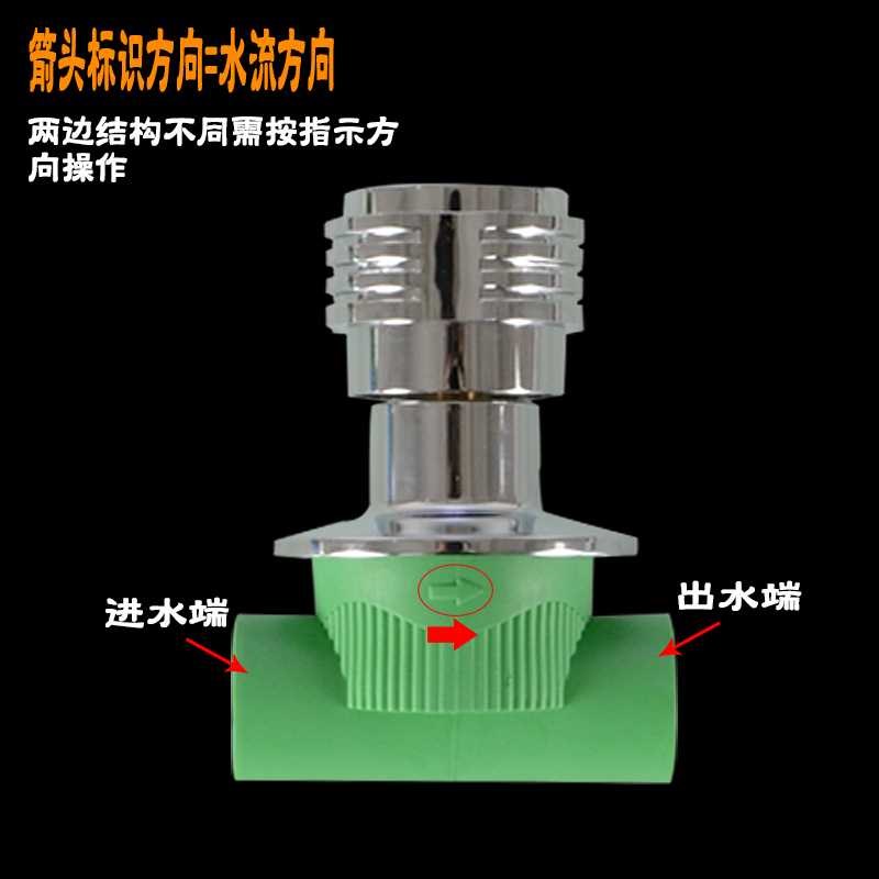 4分6分aPPR暗阀快开自来水管开关止水总阀门20/25PPR水管配件暗装