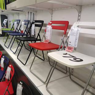 尼斯折叠椅白色欧式现代轻便简约靠背饭厅户外电脑椅工作塑料学习