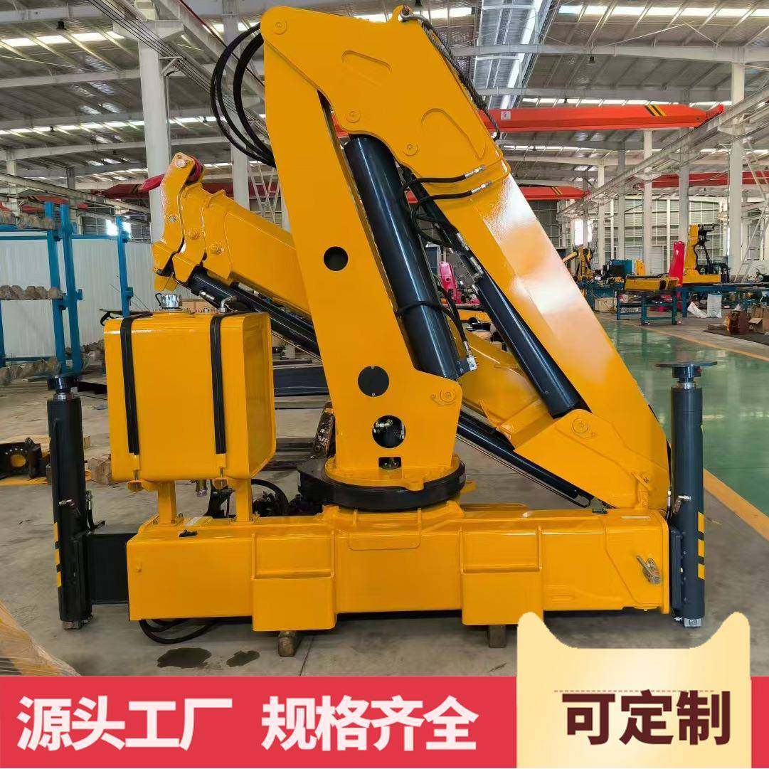 源头厂家出口热销CE认证6吨折臂吊8吨车载折叠臂随车起重机液压臂