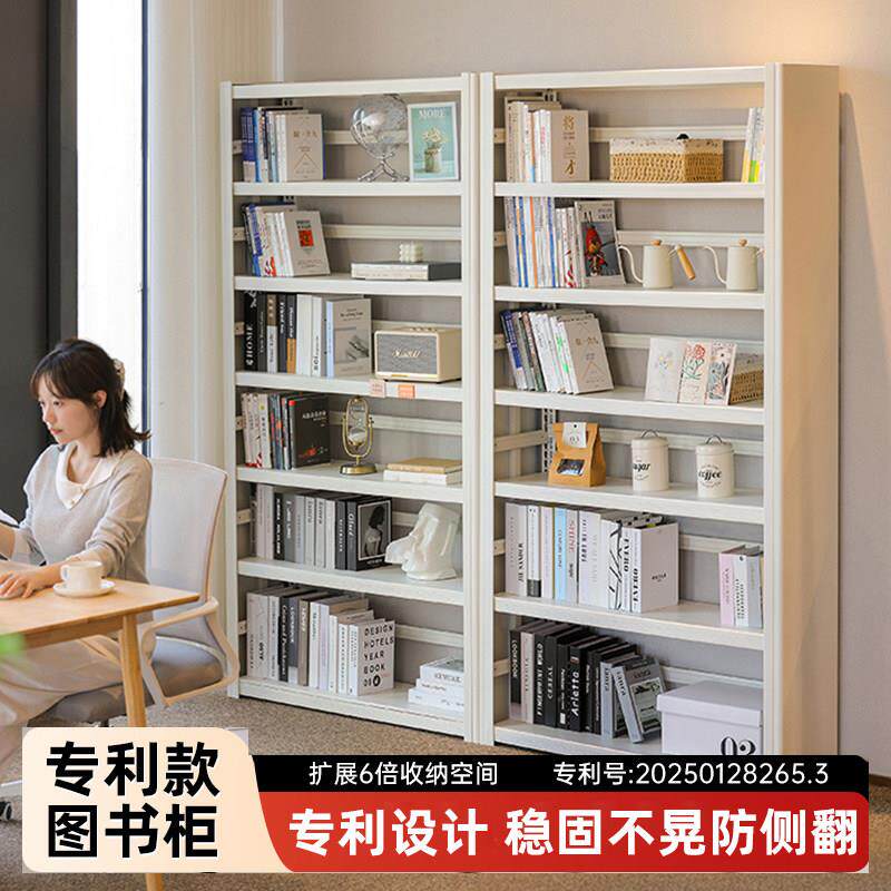 图书馆钢制书架儿童书柜绘本架家用落地置物架客厅铁艺多层置物架