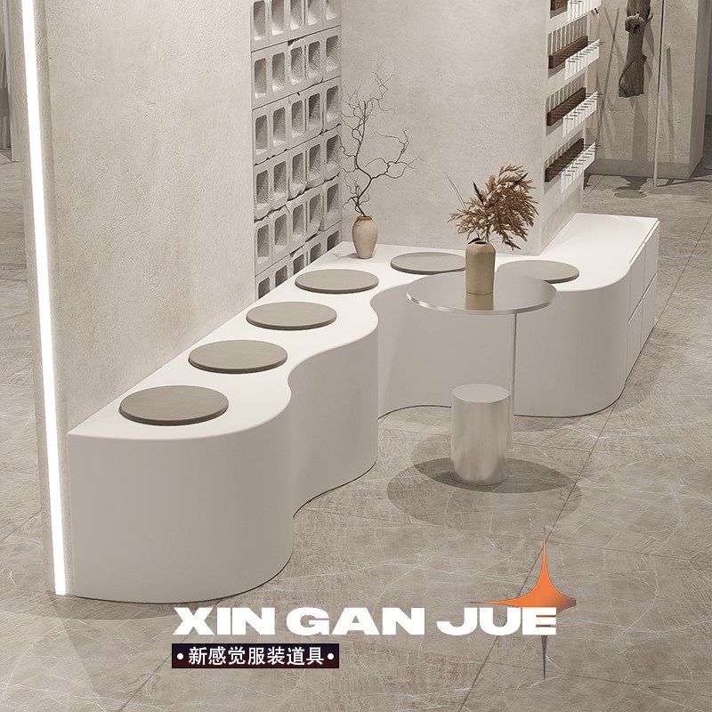 服装店软装靠墙展示台橱窗装饰陈列道具鞋包异型凳V子坐人展台定,商业/办公家具,中岛/流水台,淘宝优惠券,粉丝福利购,淘宝优惠卷