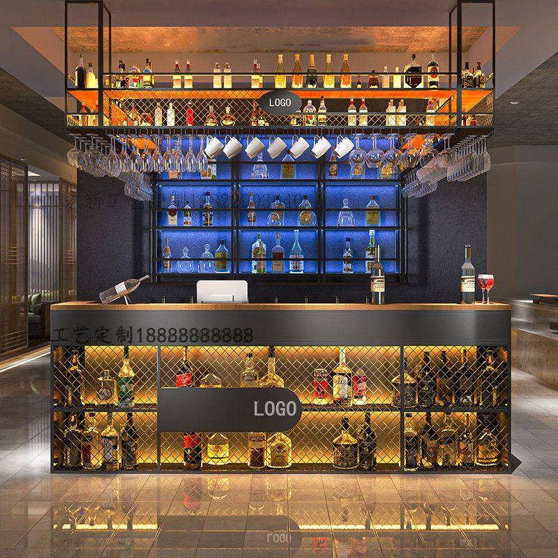 酒吧网红b吧台柜台收银台餐厅咖啡厅前台工业风接待台奶茶店服务