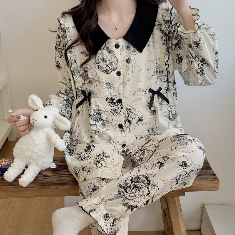 月子服春秋季产后纯棉开衫孕妇睡衣女怀孕期哺乳产妇喂奶套装冬夏