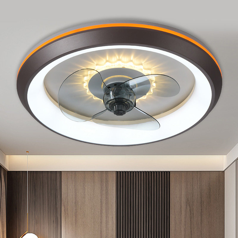 超薄吸顶风扇灯卧室吊扇灯餐厅家用隐形风扇现代简约灯扇一体吊灯