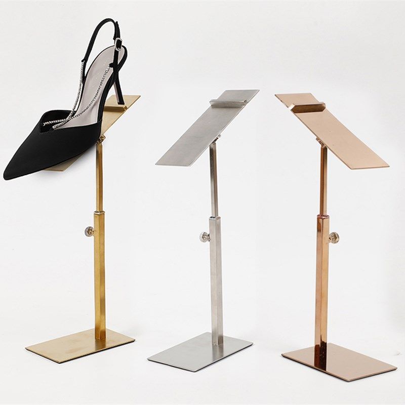 鞋子展示架鞋店i鞋架子不锈钢鞋支架鞋托男女鞋撑架子可调节陈列