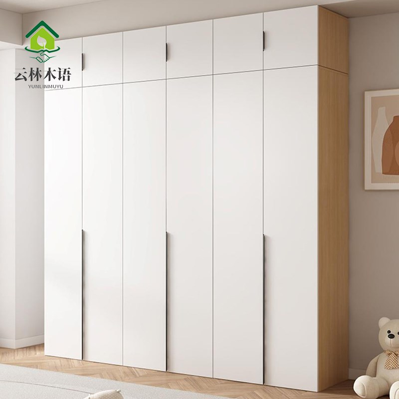 衣柜平开2门卧室家用橱柜s5门4门6门柜简约一门到顶新款衣柜定制