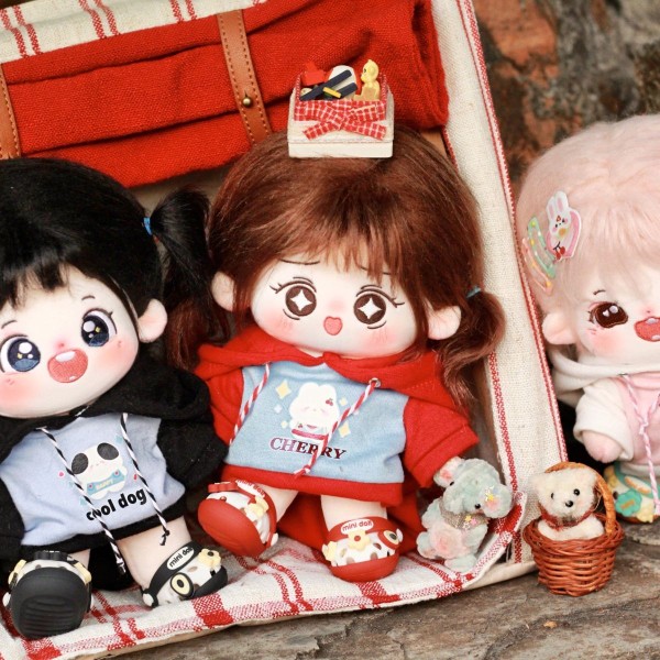 新品拼色卫衣20cm娃衣套装10/20cm胖胖体厘米棉花娃娃(仅衣服)