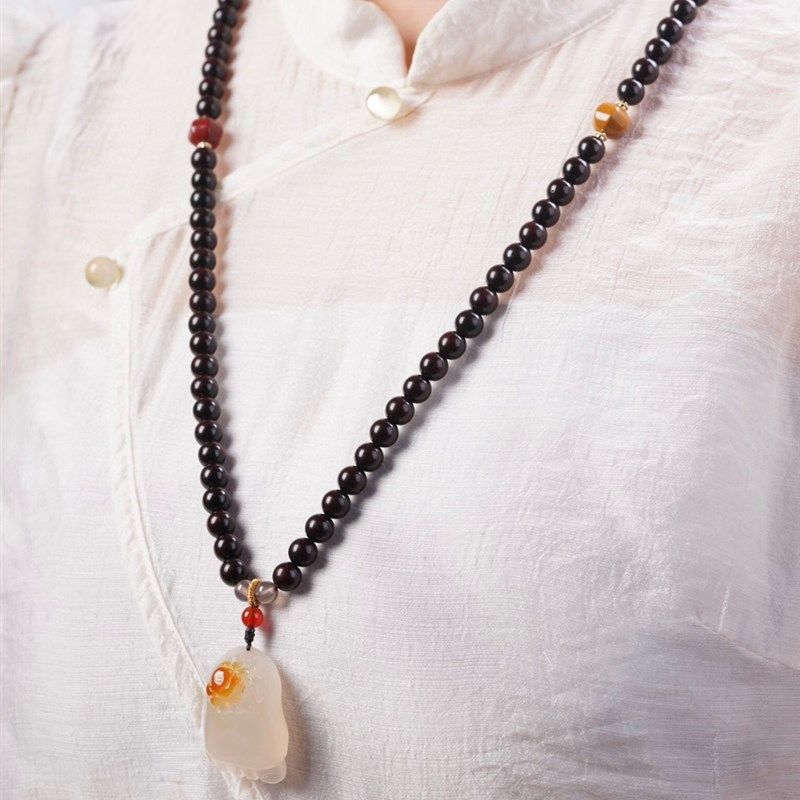 小叶紫檀手串0.8多圈DIY知足常乐吊坠 男女文玩念珠首饰手链,饰品/流行首饰/时尚饰品新,紫檀,淘宝优惠券,粉丝福利购,淘宝优惠卷