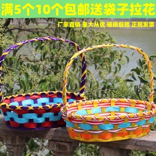 藤编水果篮送礼果篮蔬菜篮采摘篮舞蹈H篮插花篮鸡蛋篮柳编手工篮