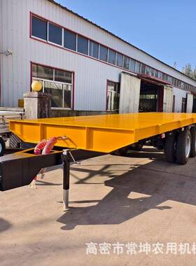 22吨平板拖车重型大吨位平板拖车物流厂区转运牵引式平板拖车