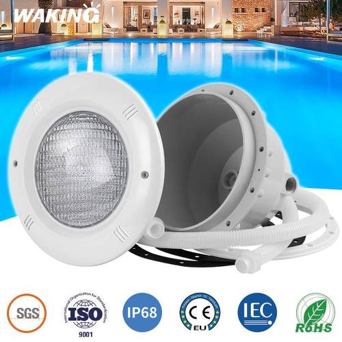 40W嵌入式泳池灯土建池RGB七彩LED灯游泳池地埋灯套件塑料水下灯