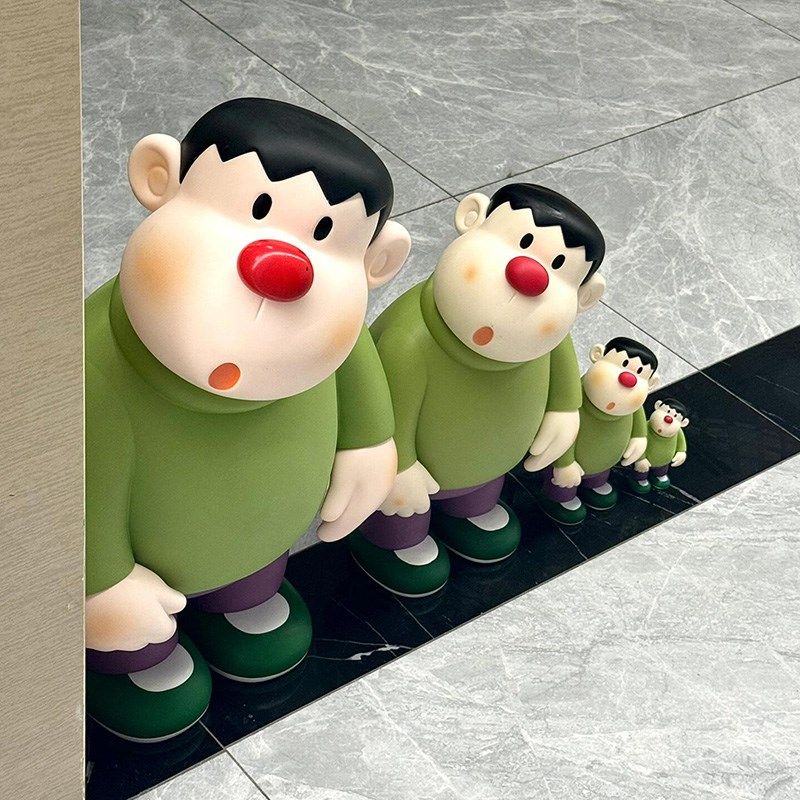 胖虎歪头摆件大号大手办卡通动漫潮玩客厅玩偶玩具家居车载桌面