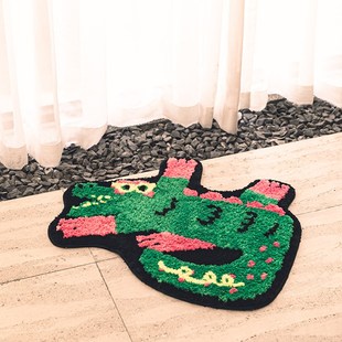 可爱卡通加厚浴室k吸水毛绒地垫卫生间脚垫防滑毛毯客厅卧室地毯