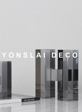 简约现代轻奢水晶书档摆件家居软装饰品样板房间书房桌面书靠摆设