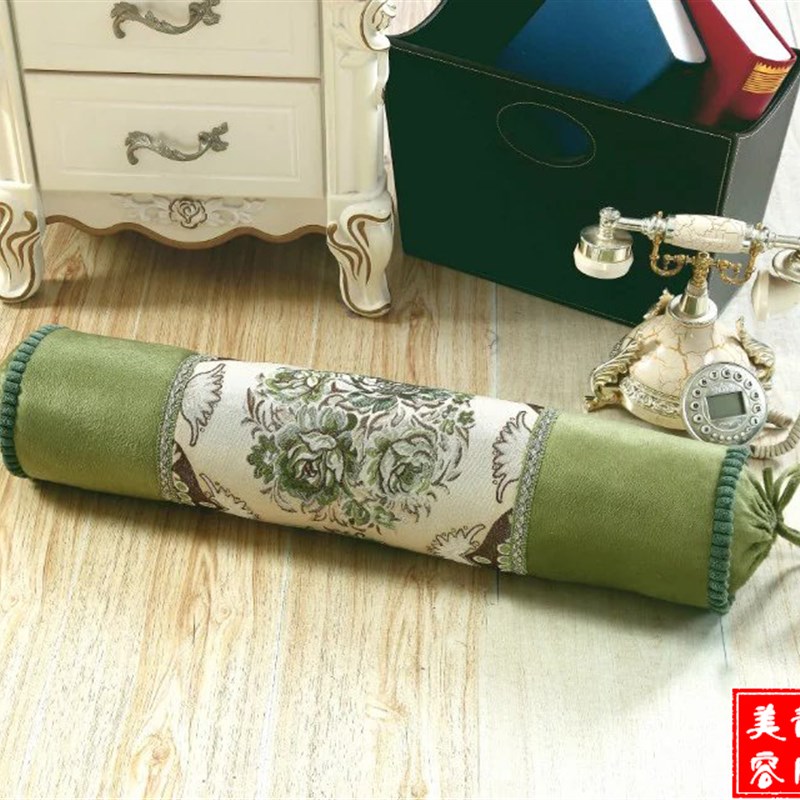 美容乳胶脚枕糖果枕按摩院脚垫推C拿腿枕足枕圆形枕头长条枕可拆