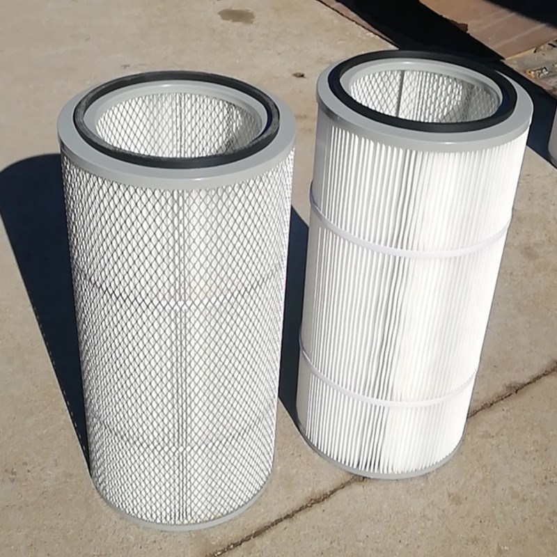 六耳快拆除尘滤筒静电喷涂快拆式抛丸机工业除尘滤筒