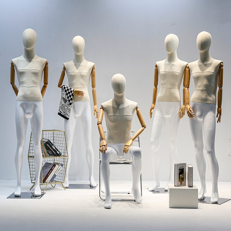 韩版高档服装店全身人体包布w男模特架子服装店橱窗模特道具展示