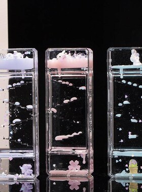 生日礼物桌面摆件长方形卡通项链兔油滴沙漏办公装饰学生儿童玩具