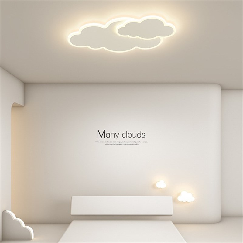 儿童房灯吸顶北欧创意云朵灯男孩女孩房间卧室灯现代简约卡通灯具
