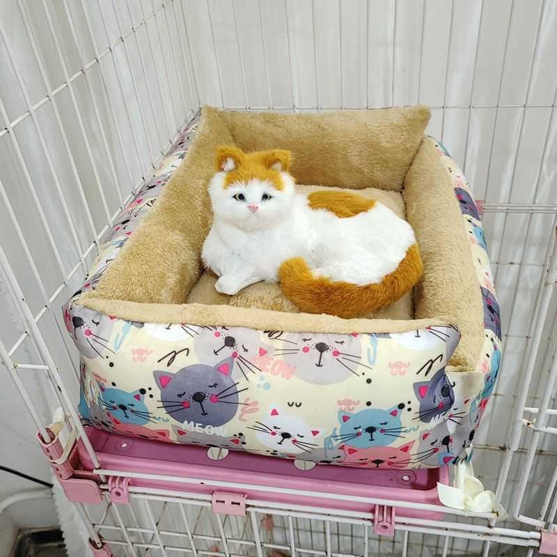 猫窝可拆洗冬季保暖可固定绑带笼子专用猫咪睡垫宠物狗窝四季通用