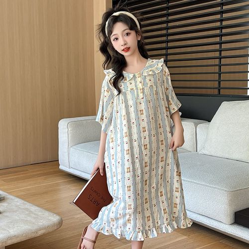 儿童睡衣女孩夏天公主风2025新款大童可爱薄款短袖家居服女童睡裙