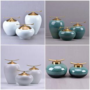 新中式陶瓷罐摆件桌面摆设样板房客厅玄关酒柜博古架书柜软装饰品