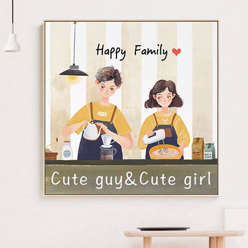 5d钻石画2020新款满钻客厅餐厅点贴钻十字绣手工diy情侣系列爱情