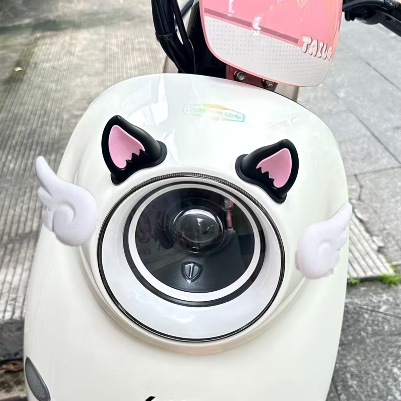 电动车装饰摩托天使翅膀狐狸猫耳朵可爱车贴头盔爱玛台铃可爱配件,电动车/配件/交通工具,电动车贴,淘宝优惠券,粉丝福利购,淘宝优惠卷