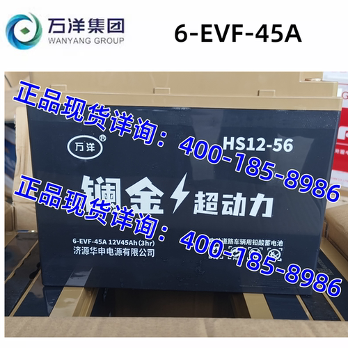 万洋电瓶6-DZF-20H 6-EVF-32-38-45-52-58A 12V 铅酸免维护蓄电池