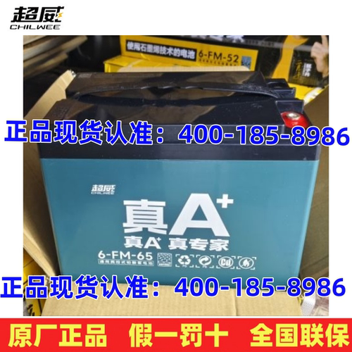 超威电瓶6-EVF-586-FM-65铅酸