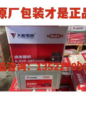 天能赛途蓄电池6-EVF-107纳米碳纤 大阳新能源电瓶12V107AH更耐寒