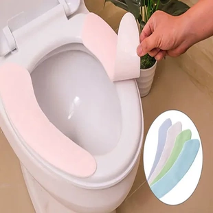马桶可爱2坐垫粘贴式 防水家用马桶垫坐便套对装 可水洗可水洗卡通