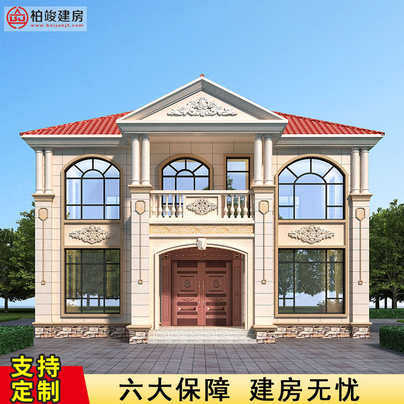 bjjf2578二层欧式复式别墅设计图纸全套乡楼新农村自建房经济型