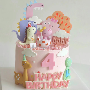 烘焙蛋糕翻糖成品定制装饰 翻糖名字牌定制集合儿童生日蛋糕装扮