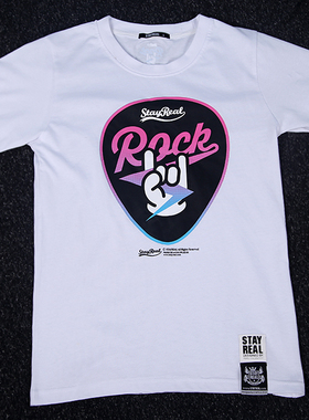 五月天阿信同款 潮牌SR闪电摇滚 经典款 黑白色t恤 短袖情侣款