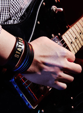 潮牌五月天阿信SR梦想无限手环编制梦想手环情侣款红黑色时尚休闲