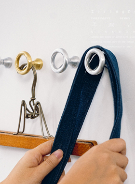 年轮公园-冶致 ZoringPark Hearth 玄关墙壁黄铜铝材衣帽收纳挂钩