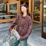 【档口有货】定制提花咖色外套2C079-4514-p165-K248，女装短外套，2C079