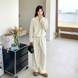 【上新】米色针织卫衣套装两件套2C079-2625-p185-k298，女装套装/套裙，2C079