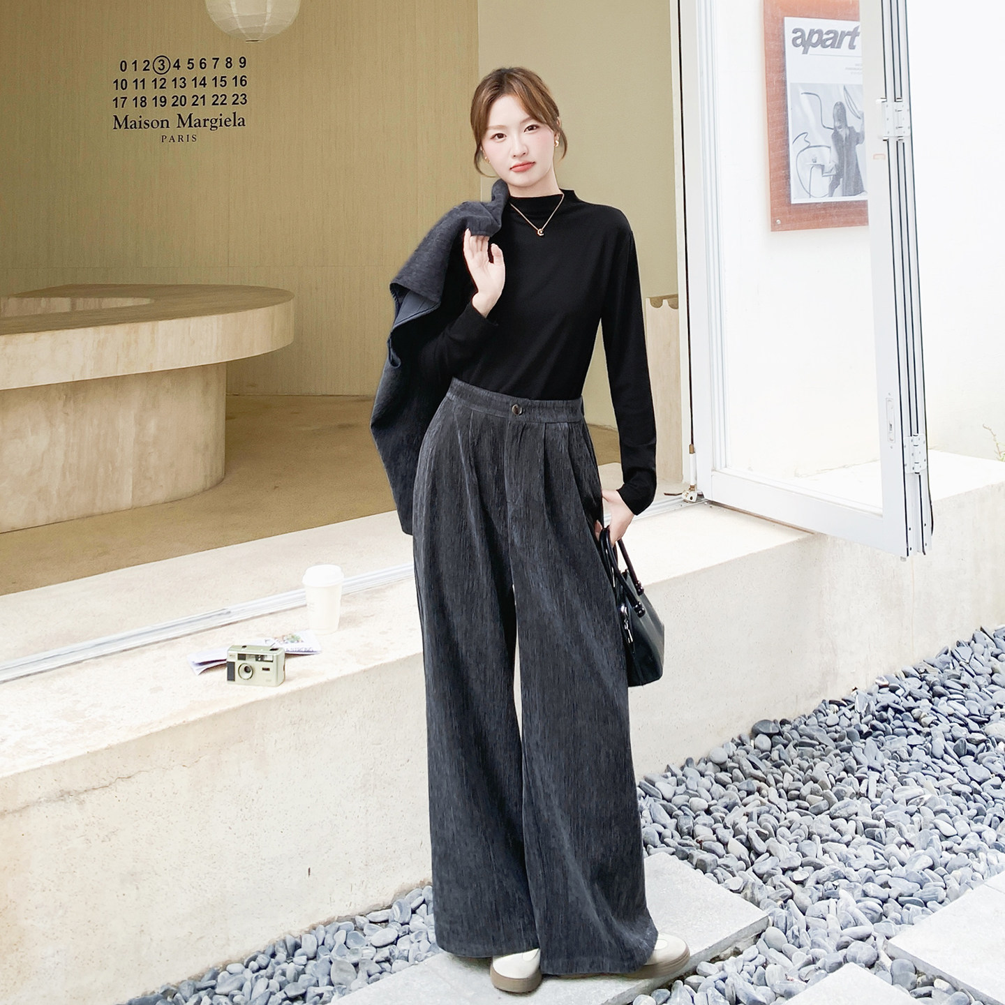 【档口有货】雪尼尔裤子马甲针织三件套2C079-4512-p195-k288,女装套装/套裙,2C079