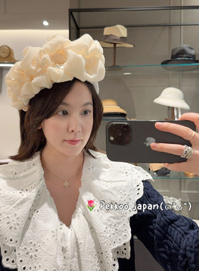 CA4LA CAM11005 BAROQUE 甜美褶皱珍珠装饰发箍发卡 日本制