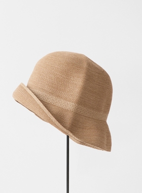 57.5cm mature ha MPB1-02S 春夏 小帽檐轻便折叠草帽遮阳草帽