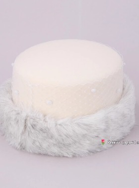 57cm CA4LA CAM80058 HOLLY 经典优雅波点网纱 秋冬羊毛毡盆帽