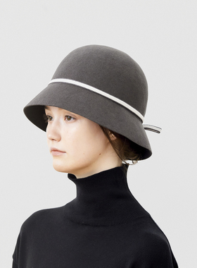 58cm mature ha MFEL-2201 秋冬优雅羊毛渔夫帽 可收纳