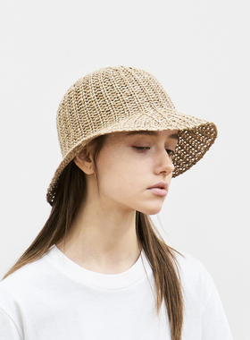 57.5-58.5cm mature ha MLK-3131 春夏休闲百搭针织遮阳渔夫帽