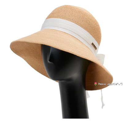 uv防晒 57cm Athena new york Risa 甜美蝴蝶结 拉菲草透气遮阳帽