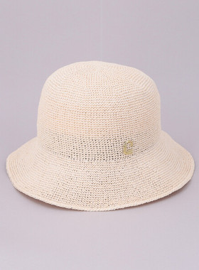 UV防晒可水洗 57cm CA4LA KTF00050 AARON.T 春夏编织遮阳渔夫帽