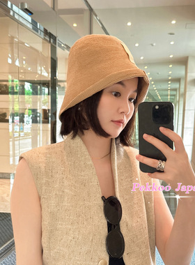 57.5-59.5cm Mature ha MAS24-71 丝绸天然草自闭帽渔夫帽
