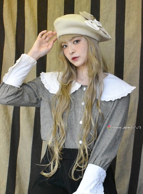 57.5cm Barairo L-008320 秋冬时尚 气质百搭 立体丝绒花瓣贝雷帽